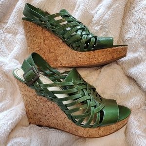 Genuine leather wedges